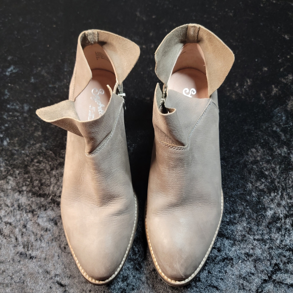 Seychelles Anthropologie Snare Tan Leather Ankle Booties